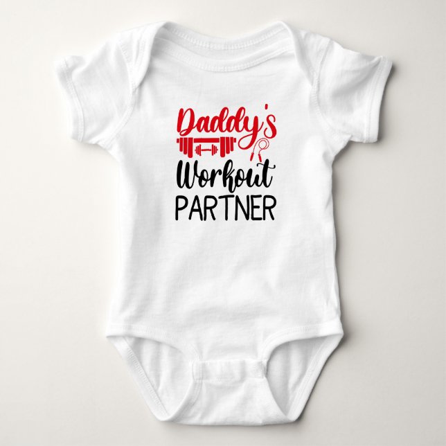 Body Para Bebê Pai Gym Bebê Cresce Presentes Engraçados (Frente)