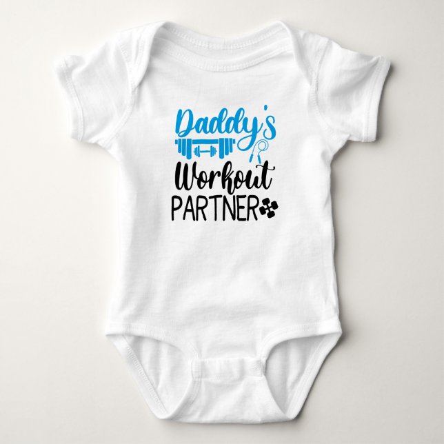 Body Para Bebê Pai Gym Bebê Cresce Presentes Engraçados (Frente)