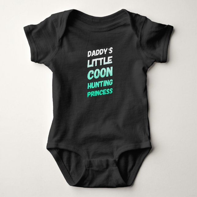 Body Para Bebê Pai Little Coon caçando Princesa Bebê Roupa (Frente)