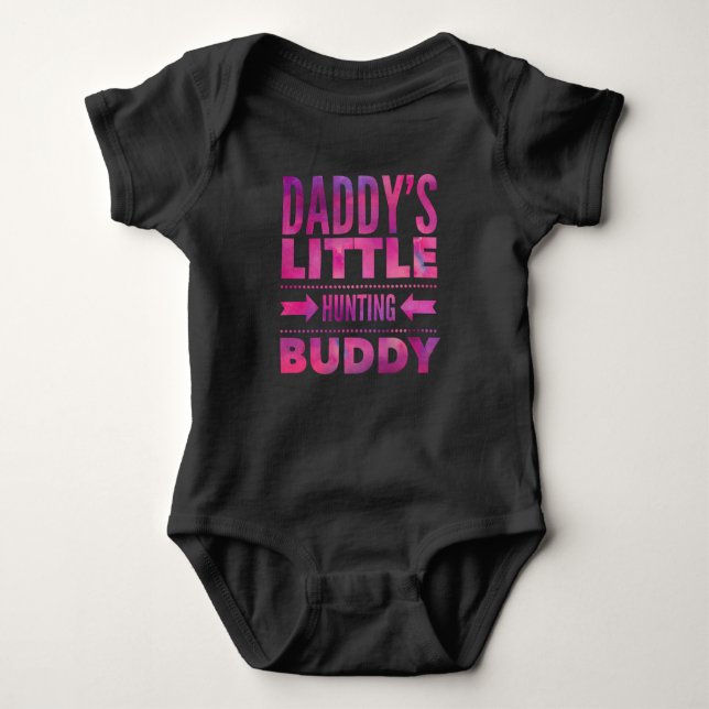 Body Para Bebê Pai Little Hunting Buddy (Frente)
