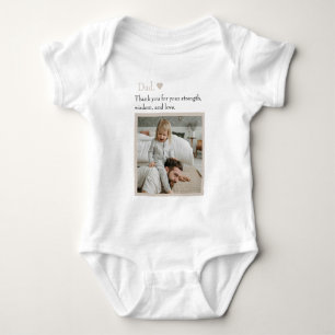Body Para Bebê Pai, Obrigado por - Fotografia e texto personaliza