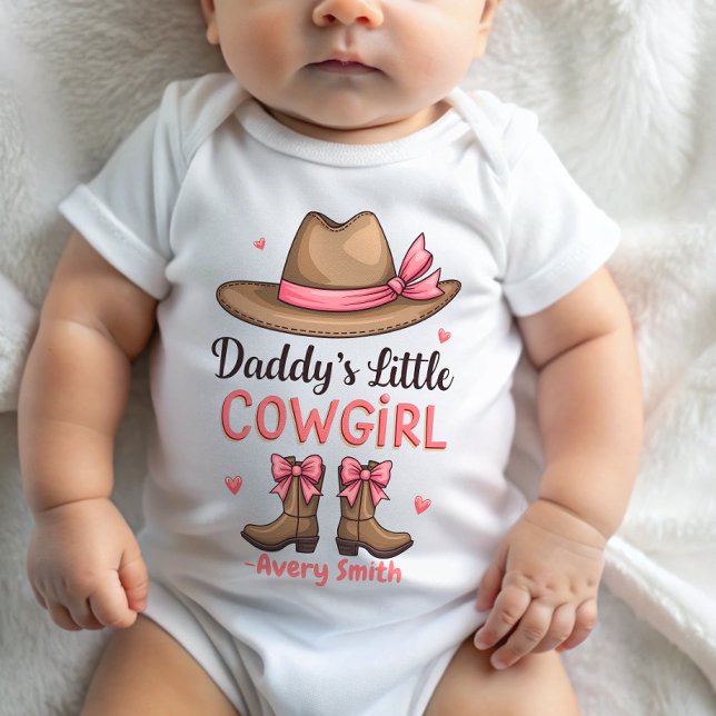 Body Para Bebê Pai Pequena Cowgirl (Criador carregado)