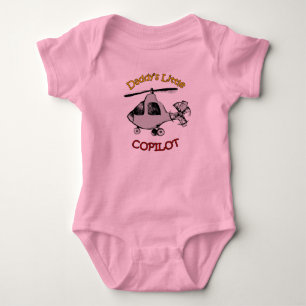 Body Para Bebê Pai Pequeno Copiloto (Helicóptero)