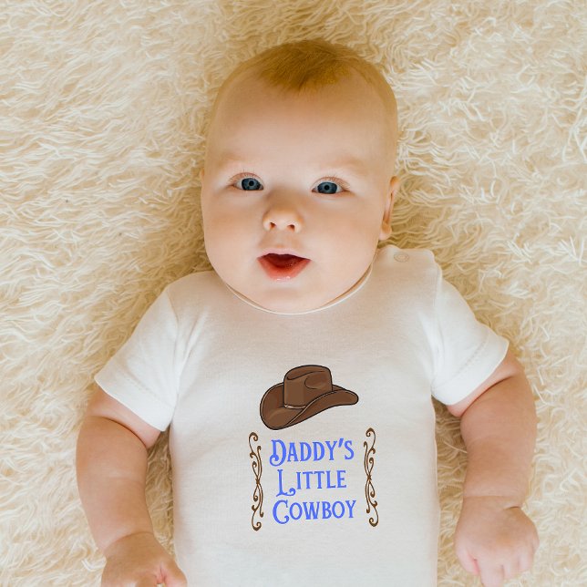 Body Para Bebê Pai Pequeno Cowboy (Criador carregado)