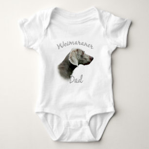 Body Para Bebê Pai Weimaraner 2