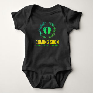 Body Para Bebê País Pé de Recém-Nascido Chegando Em Breve Anúnc