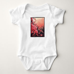 Body Para Bebê Paisagem florescente de cereja