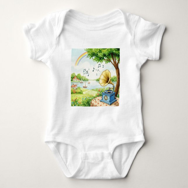 Body Para Bebê Paisagem rural (Frente)