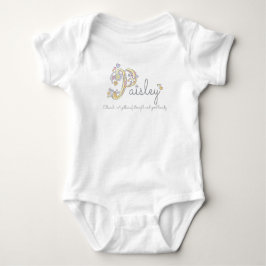 Body Para Bebê Paisley Girl P name significa roupa de bebê person