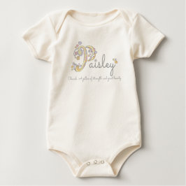 Body Para Bebê Paisley Girl P name significa roupa de bebê person