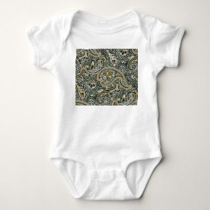 Body Para Bebê Paisley Oriental Ethnic, Vintage Seamless.