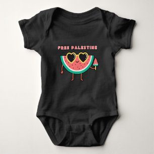 Body Para Bebê palestina Watermelon Palestina, cor bonita