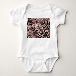 Body Para Bebê Palma Tropical: Padrão Floral da Selva.