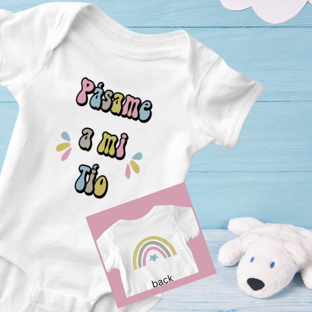 Body Para Bebê Pámesma a mi Tío Cute Pastel (Criador carregado)