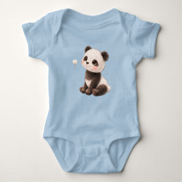 Body Para Bebê Panda Baby Bodysuit – Cute Black and White Bear 🐼