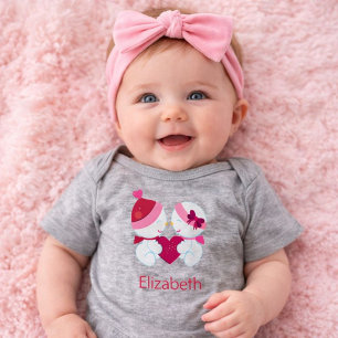 Body Para Bebê Panda Bear Dia de os namorados Love