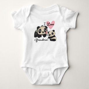 Body Para Bebê Panda Bears I Love Grandma