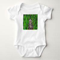 Panda (branco) - Bodysuit de Bebê