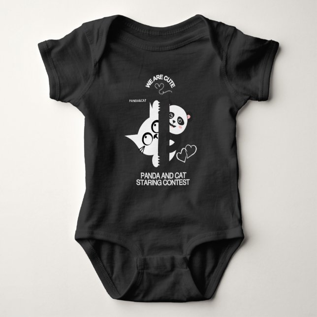 BODY PARA BEBÊ PANDA CAT CUTE (Frente)