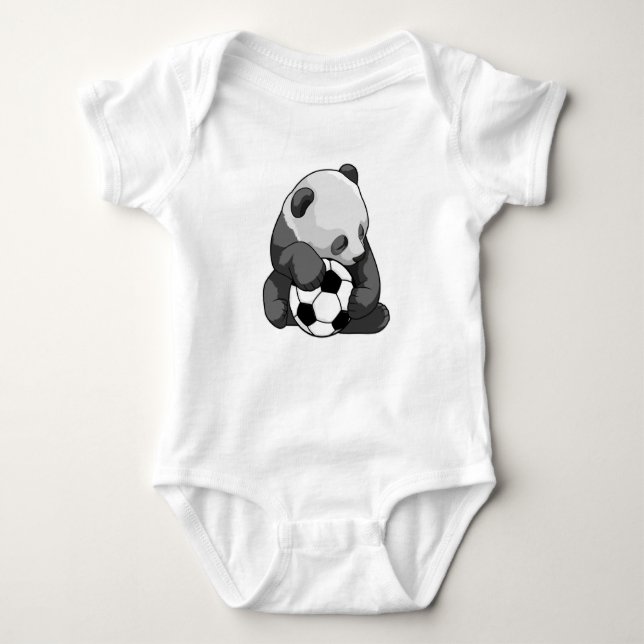 Body Para Bebê Panda com bola de futebol (Frente)