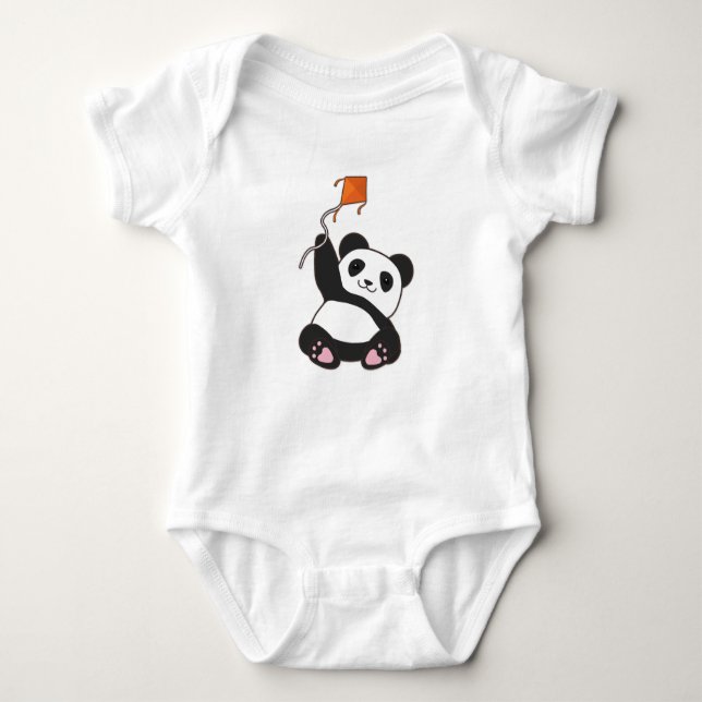 Body Para Bebê Panda com Kite (Frente)