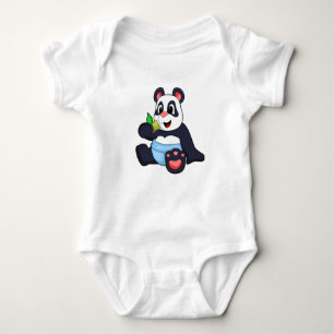 Body Para Bebê Panda como bebê com Bambus