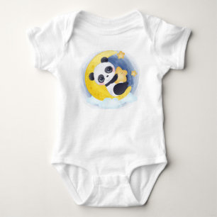 Body Para Bebê Panda da Lua Sonolento