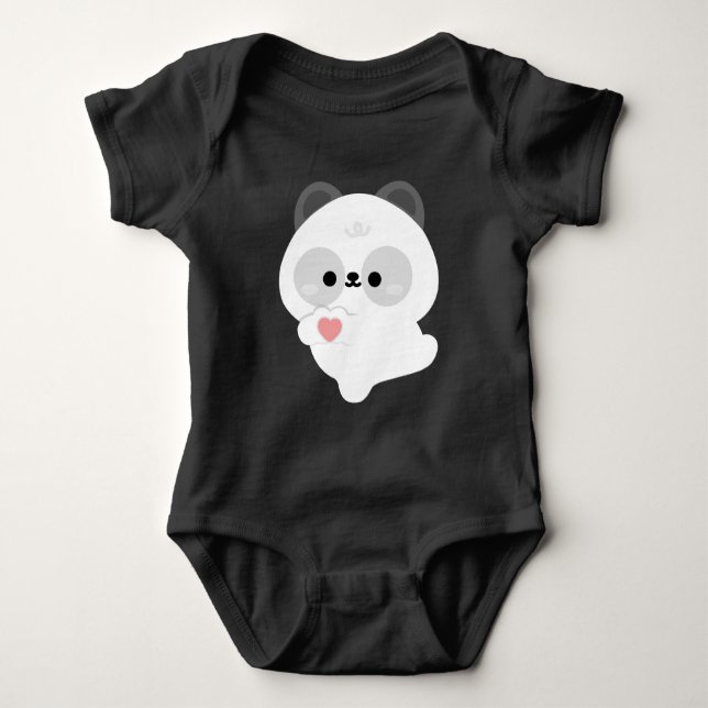 Body Para Bebê Panda de Amor Fofo (Frente)