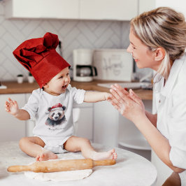 Body Para Bebê Panda de Natal", personalizável