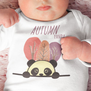 Body Para Bebê Panda de Outono