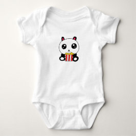 Body Para Bebê Panda de Pipoca