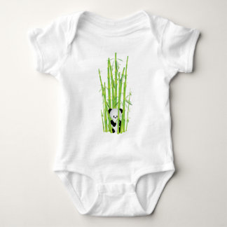 Body Para Bebê Panda do bebê na floresta de bambu