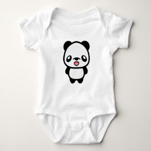 Body Para Bebê Panda Feliz Kawaii