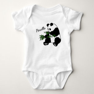 Body Para Bebê Panda Gigante Come Bambu Nome