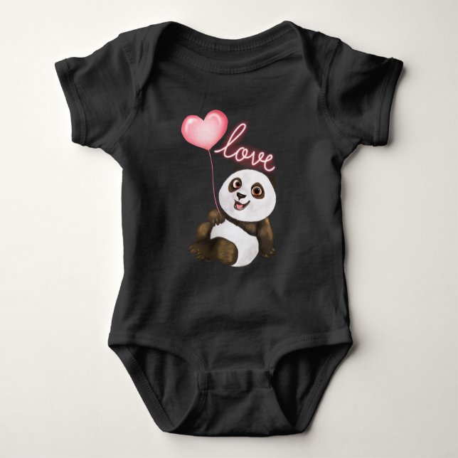 Body Para Bebê Panda Love (Frente)