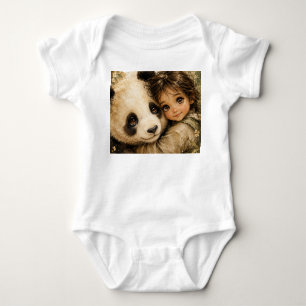 Body Para Bebê Panda pai e filho fofo e carinhoso