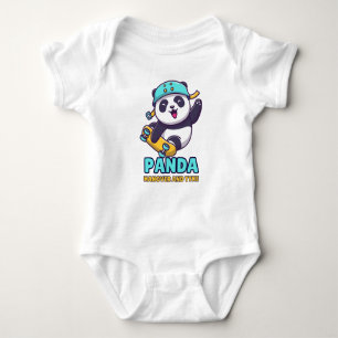 Body Para Bebê Panda ressaca e datilografia