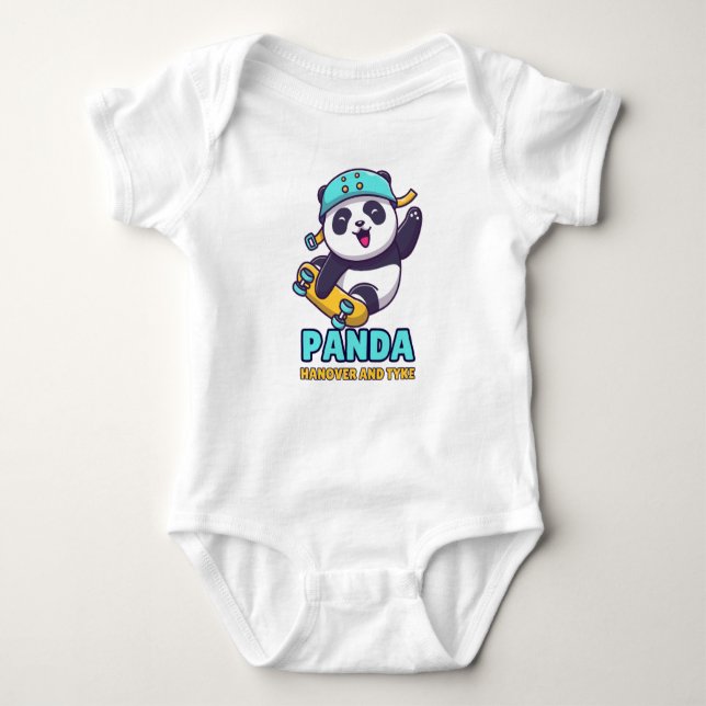 Body Para Bebê Panda ressaca e datilografia (Frente)