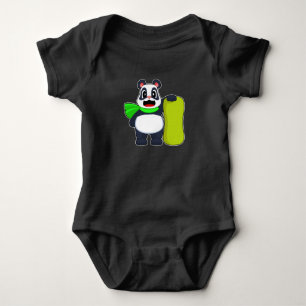 Body Para Bebê Panda Snowboard Esportes de inverno