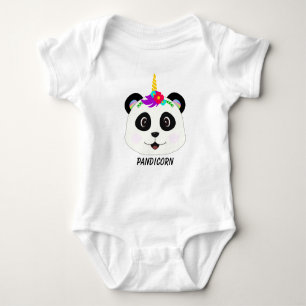 Body Para Bebê Panda Unicorn Bonita