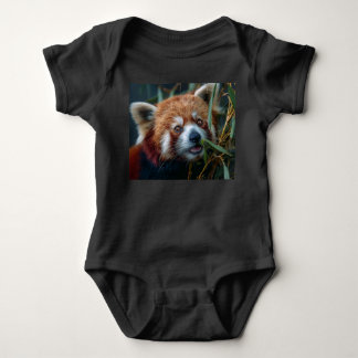 Body Para Bebê Panda Vermelho