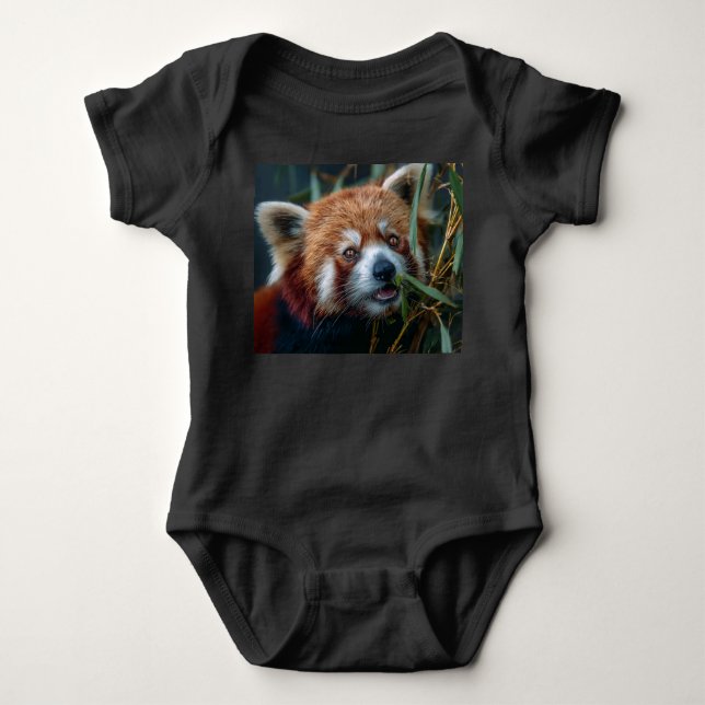 Body Para Bebê Panda Vermelho (Frente)