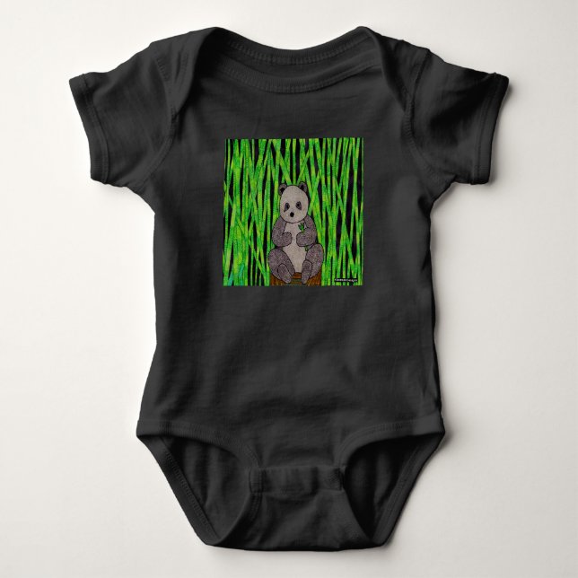 Body Para Bebê Panda (vívido) - Bodysuit de Bebê (Frente)