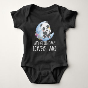 Body Para Bebê Pandas na Lua 🐼 minha avó me ama