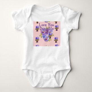 Body Para Bebê Pansy Rosa Te Ama Bebê Um Bicho De Uma Peça