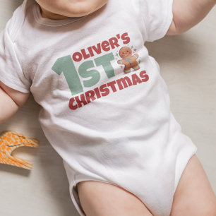 Body Para Bebê Pão-Genga Primeiro Natal do Bebê