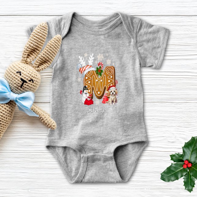 Body Para Bebê Pão Gingerpão de Santa Hat, bonito de Natal (Criador carregado)