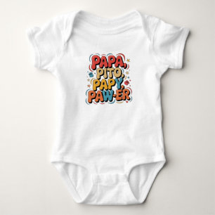 Body Para Bebê Papa Pito Pappy Pawer