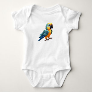 Body Para Bebê Papagaio Animado