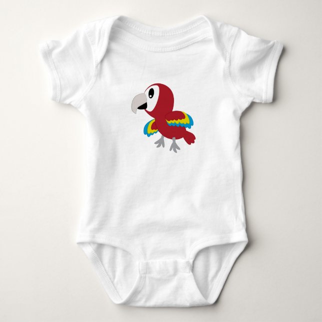 Body Para Bebê Papagaio - bebê da floresta húmida (Frente)